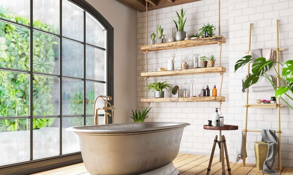 Classy Farmhouse-Style Bathroom for Small Modern Master Bathroom Ideas 
