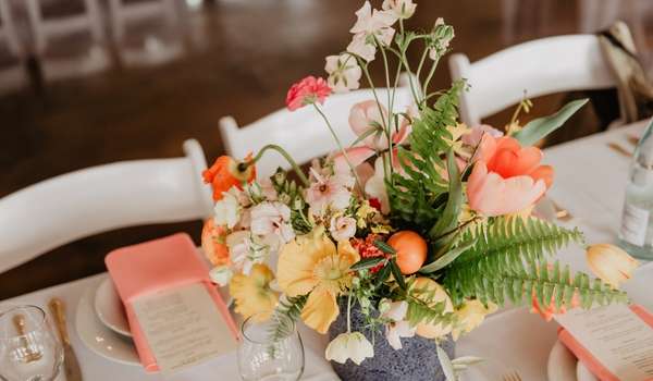 Add Some Flowers For Table Decorating