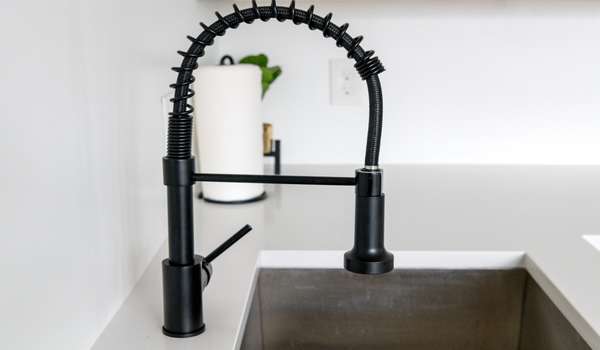 Arched Black Faucet