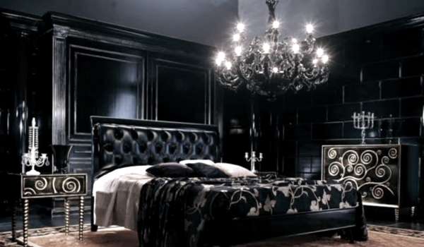 Black Paint Bling Bedroom