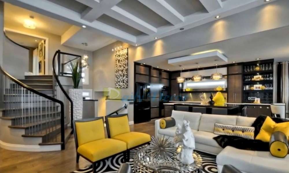 Black White and Gold Living Room Ideas