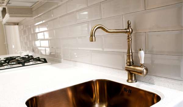 Bold With Gold Farmhouse Kitchen Faucet Ideas