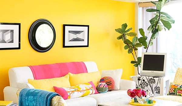 Dusty Yellow Wall Painting