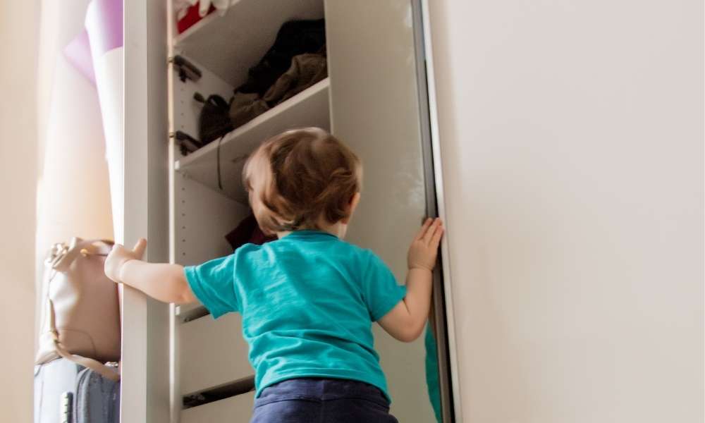Fake a Closet With Armor for  Parents Sharing Room With Child Ideas