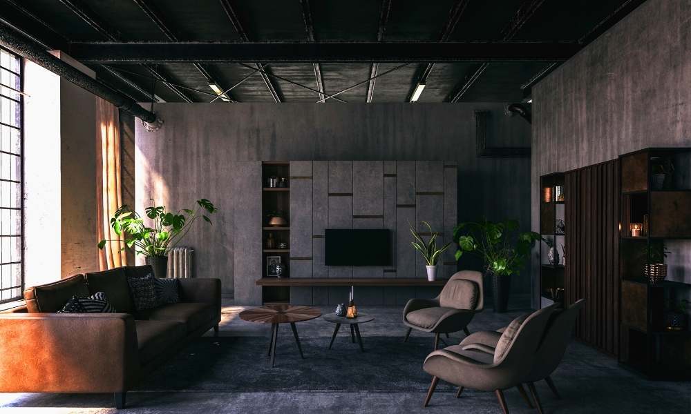 Farmhouse Chic for Black Sofa Living Room Decorating Ideas
