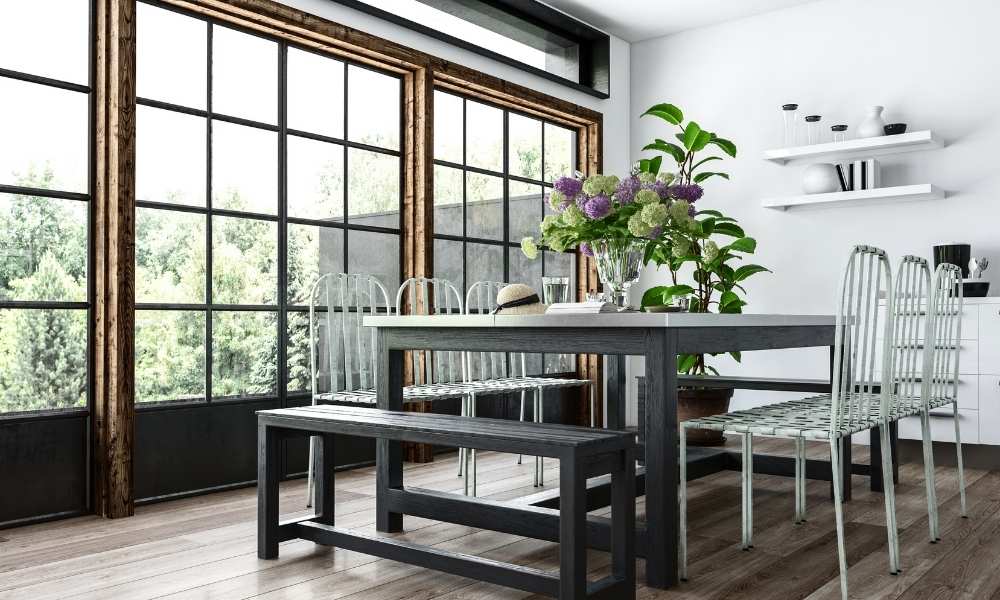 Floor To Ceiling Windows for small-dining-room-wall-decor-ideas 