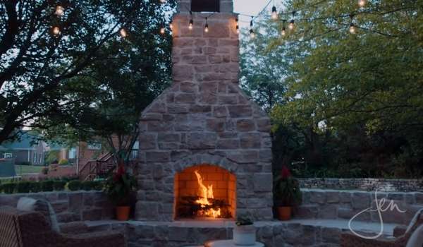 Lighting To A Fireplace For Small Patio Lighting Ideas