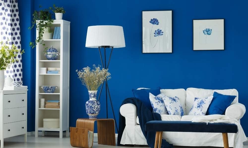 Navy Blue and White Living Room Ideas