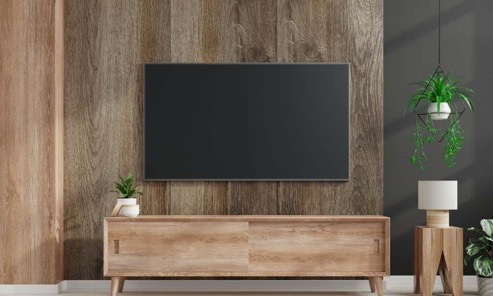 Wooden TV partition