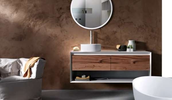 Woodgrain Bathroom Floating Vanity
