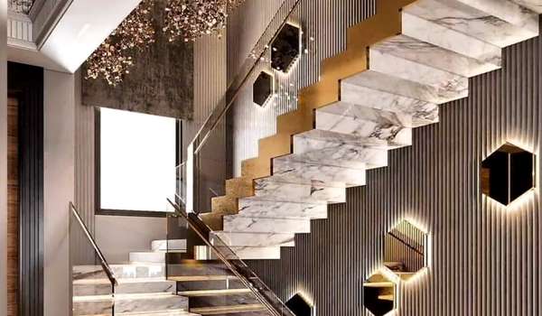 Add Mirror for Staircase Wall Decorating