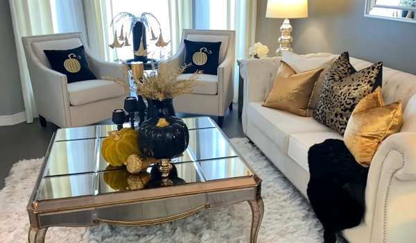 Add Some Gold Throw Pillows black gold and silver living room