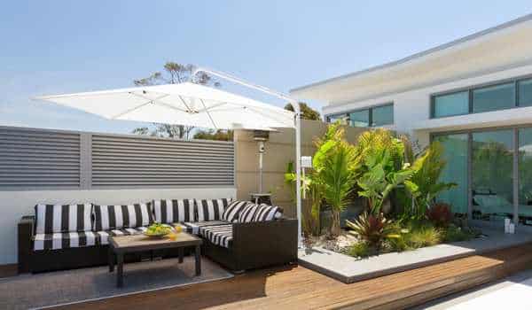 Balcony Decor With Umbrella