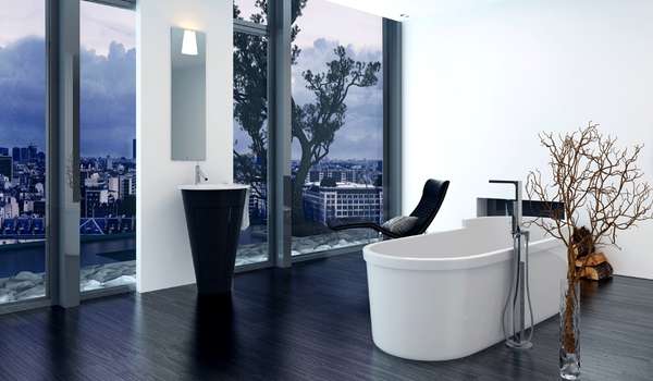 Black Whit And Gray Minimalist Bathroom Ideas