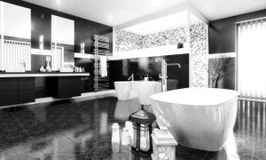 Black White and Gray Bathroom Ideas