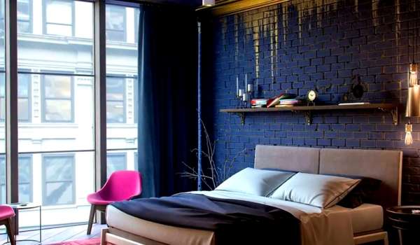 Blue and Yellow Bedroom Accent Walls