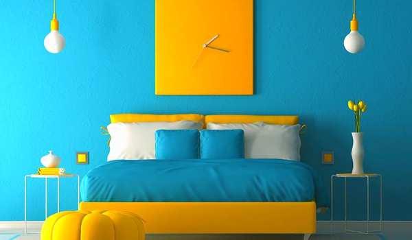 Blue and Yellow as Part of a Light and Modern Interior Style