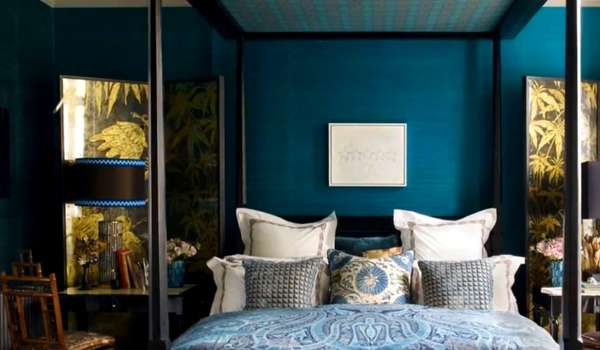 Bold and Beautiful Teal Bedroom 