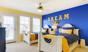Dark Blue and Yellow Bedroom Ideas