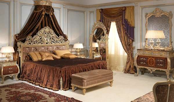 Dark Brown Accented Bohemian Gold Bedroom Decor