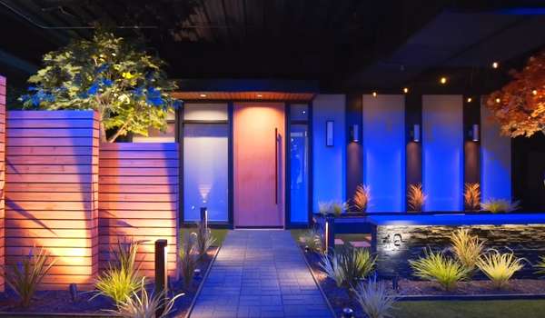 Full Of Color Pool Fence Lighting Ideas
