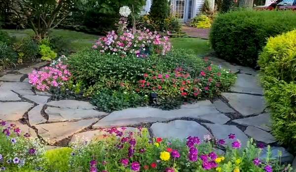 Garden Rocks Pathway Around House 