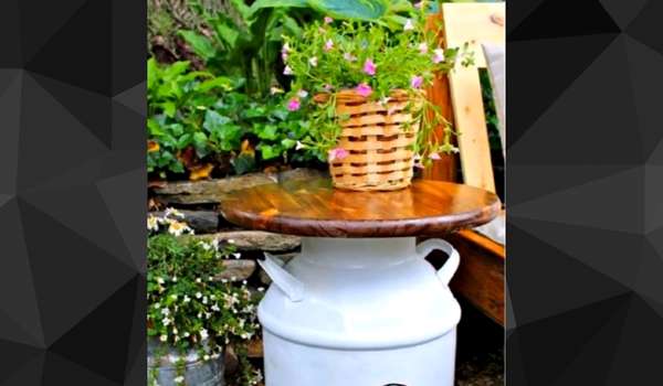 Make a Side Table With Old Milk Can