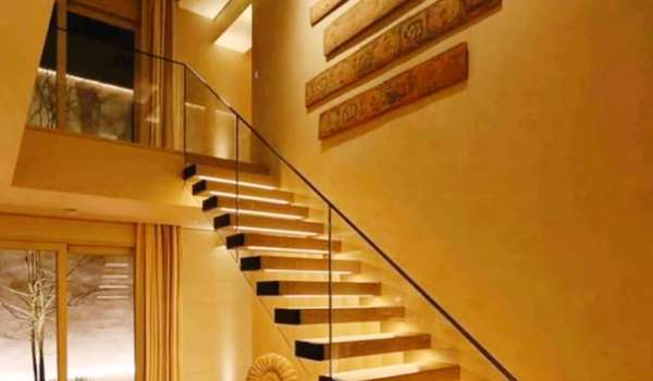Monochromatic Staircase Wall Decor