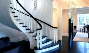 Narrow Enclosed Staircase Decorating Ideas