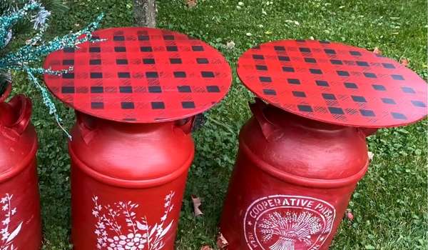  Old Milk Can Patio Table Decorating Ideas