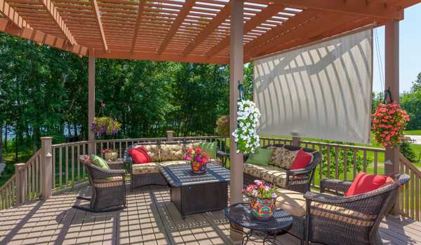 Pergola with Potted Plants