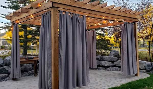 Side Curtains Pergola Ideas