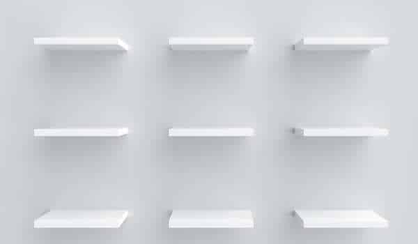 Single Color Palette Shelves