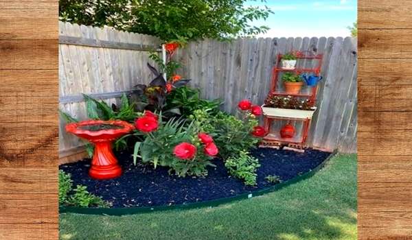 Small Corner Garden With Rocks