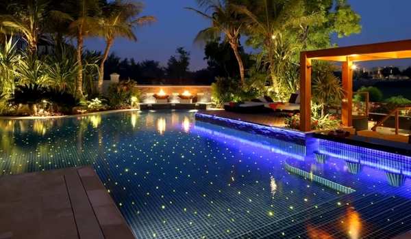 Starlit Reflection Inground Pool Lighting Ideas 