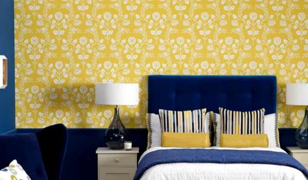 The Best Blue and Yellow Bedroom Wallpaper