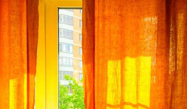 Vibrant Orange Curtain