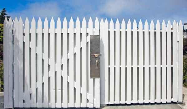Cottage White Picket Fence Gate