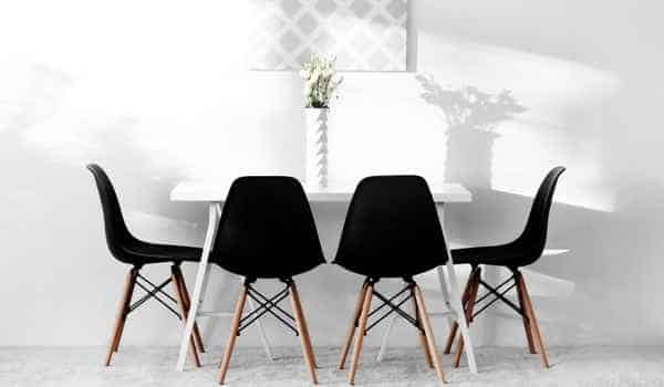 White And Black Painting Dining Room Chairs Ideas